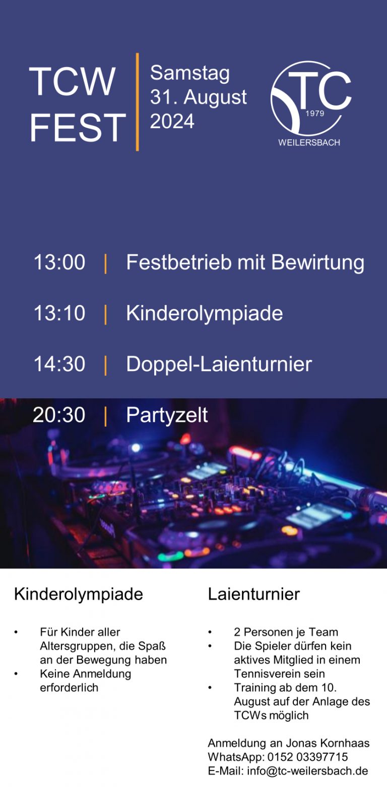Sommerfest am 31. August ab 13 Uhr